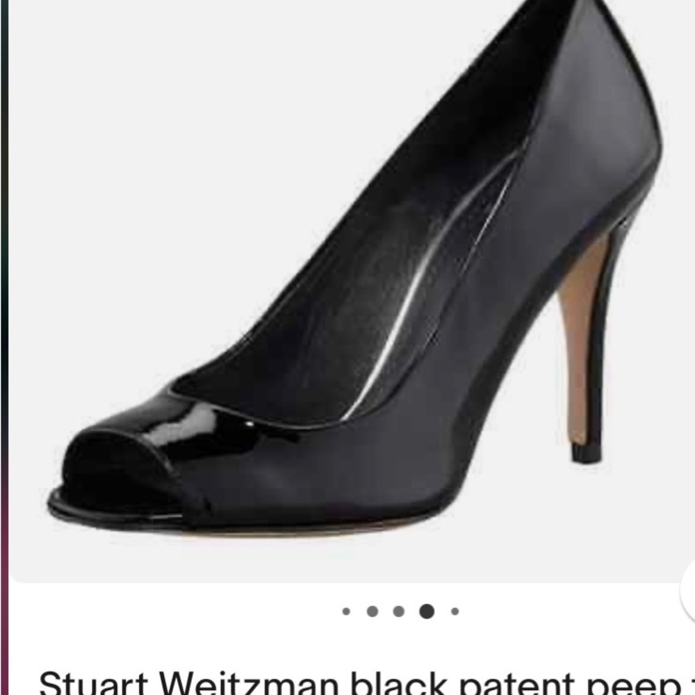 STUART WEITZMAN PATENT PEEP TOE HEELS 👠